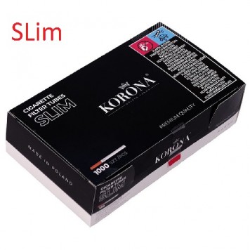 Цигаркові гільзи слім KORONA SLIM 1000 шт для тютюну