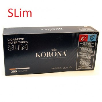 Гільзи KORONA SLIM  250 шт  для тютюну