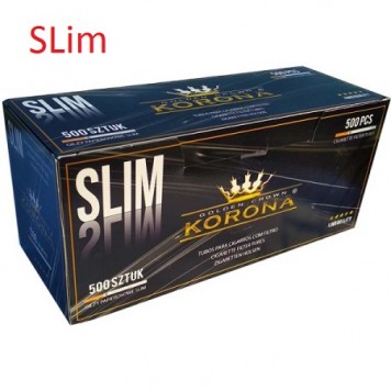 Гільзи слім KORONA SLIM 500 шт для сигаретного тютюну